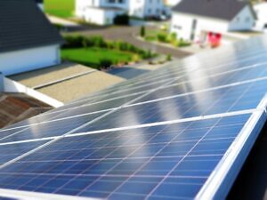 Solaranlage auf dem Dach.